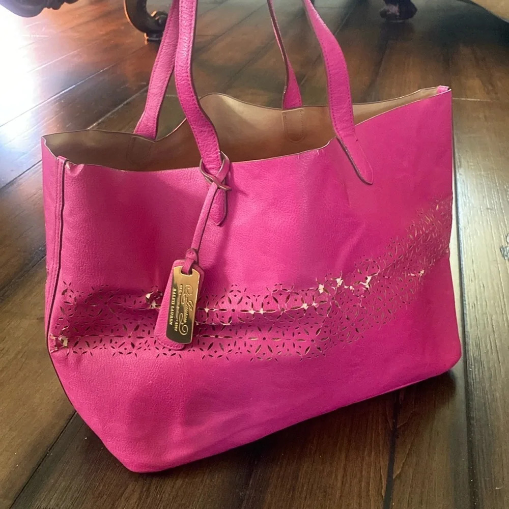 Ralph Lauren RLL Littlebury Tote Bag Rose Pink Gold